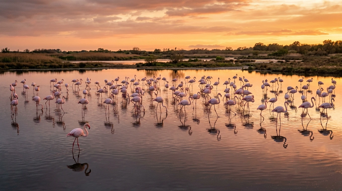 Flamant rose camargue biodiversité