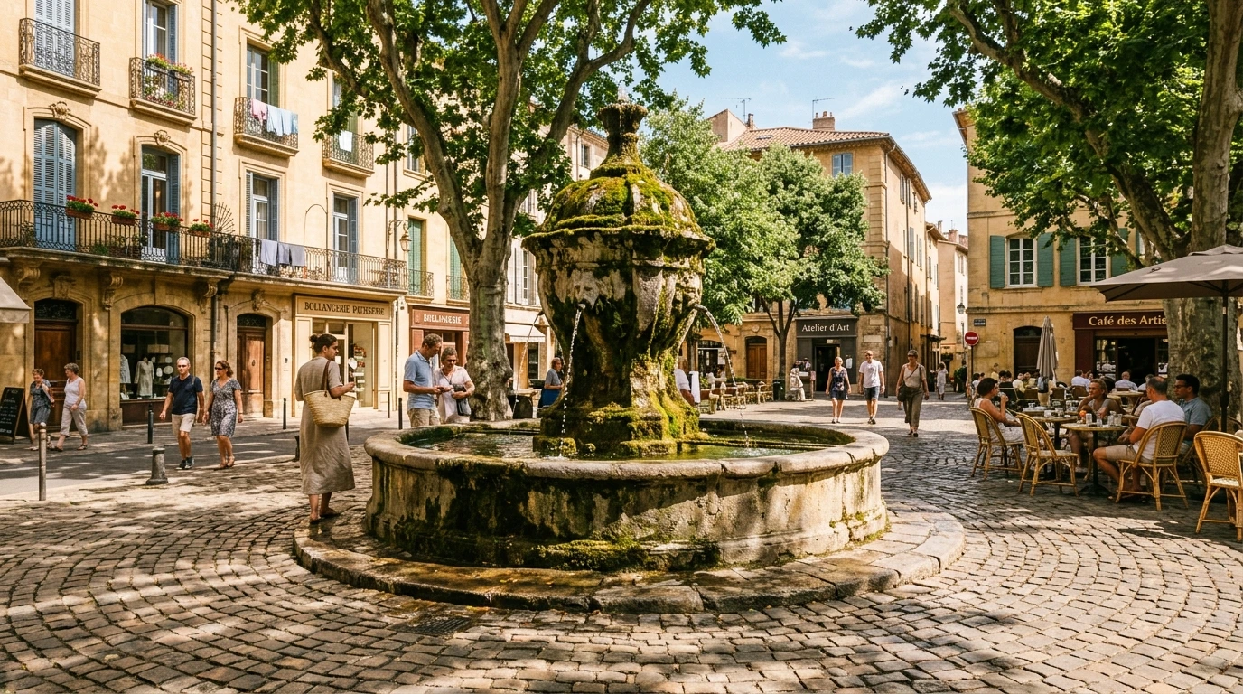 Fontaine Aix-en-Provence centre ville