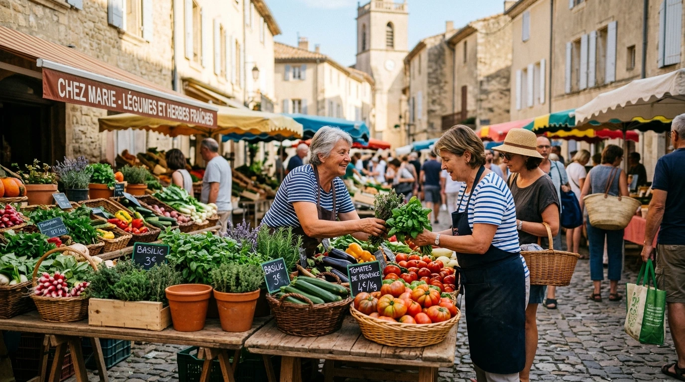 Marché local provençal